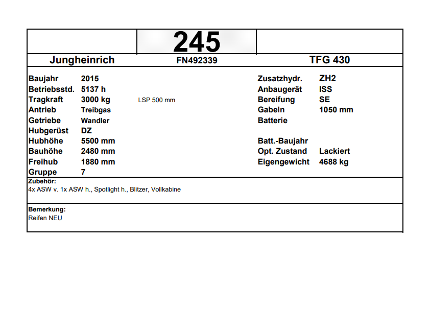 Jungheinrich TFG 430 | ISS
