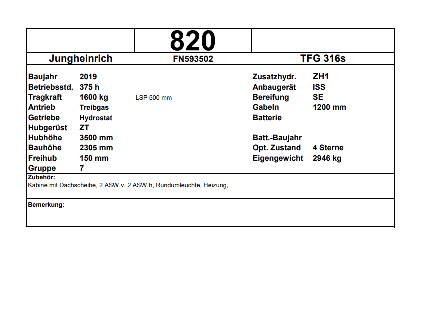 Jungheinrich TFG 316s