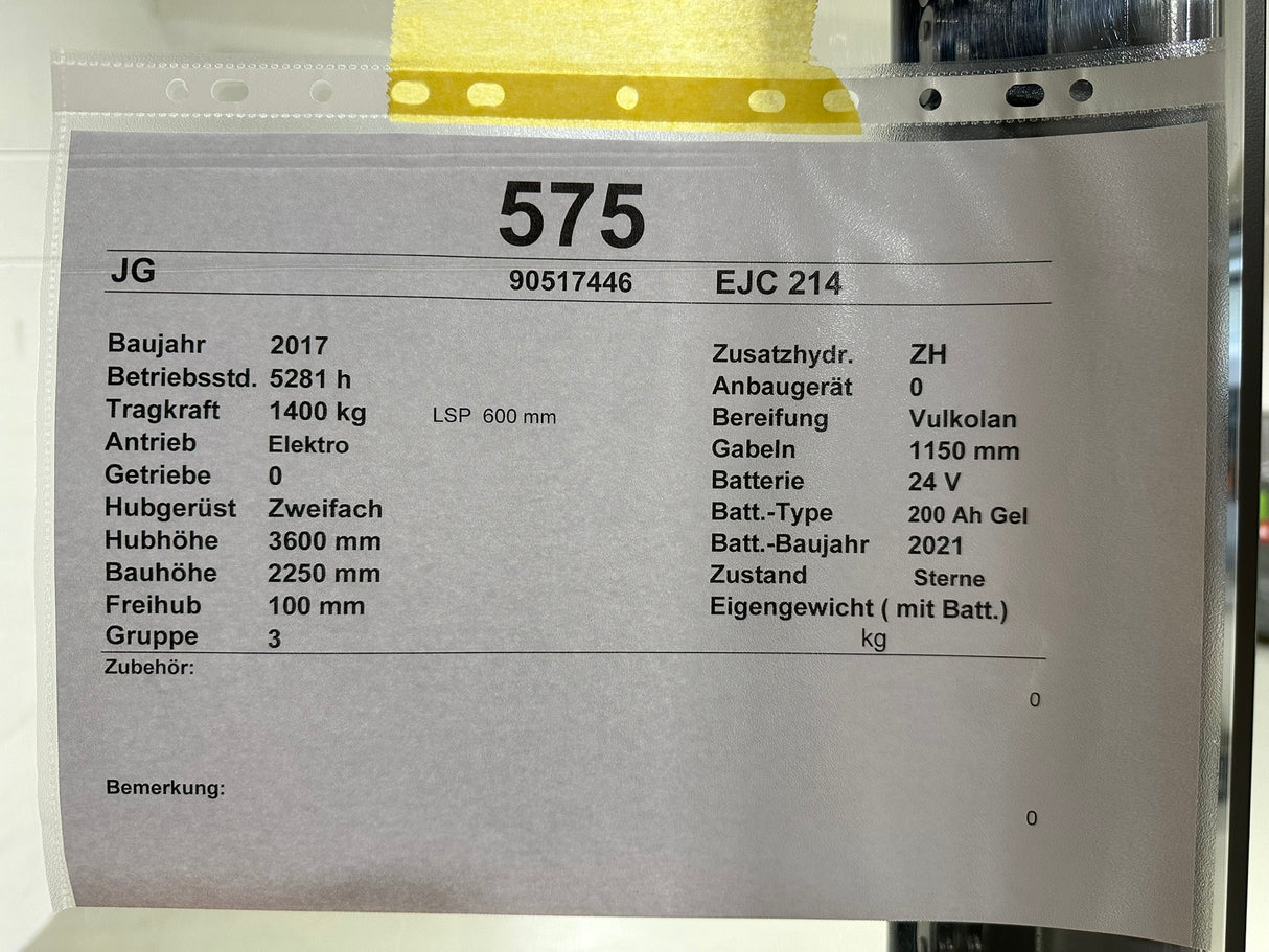 Jungheinrich EJC 214