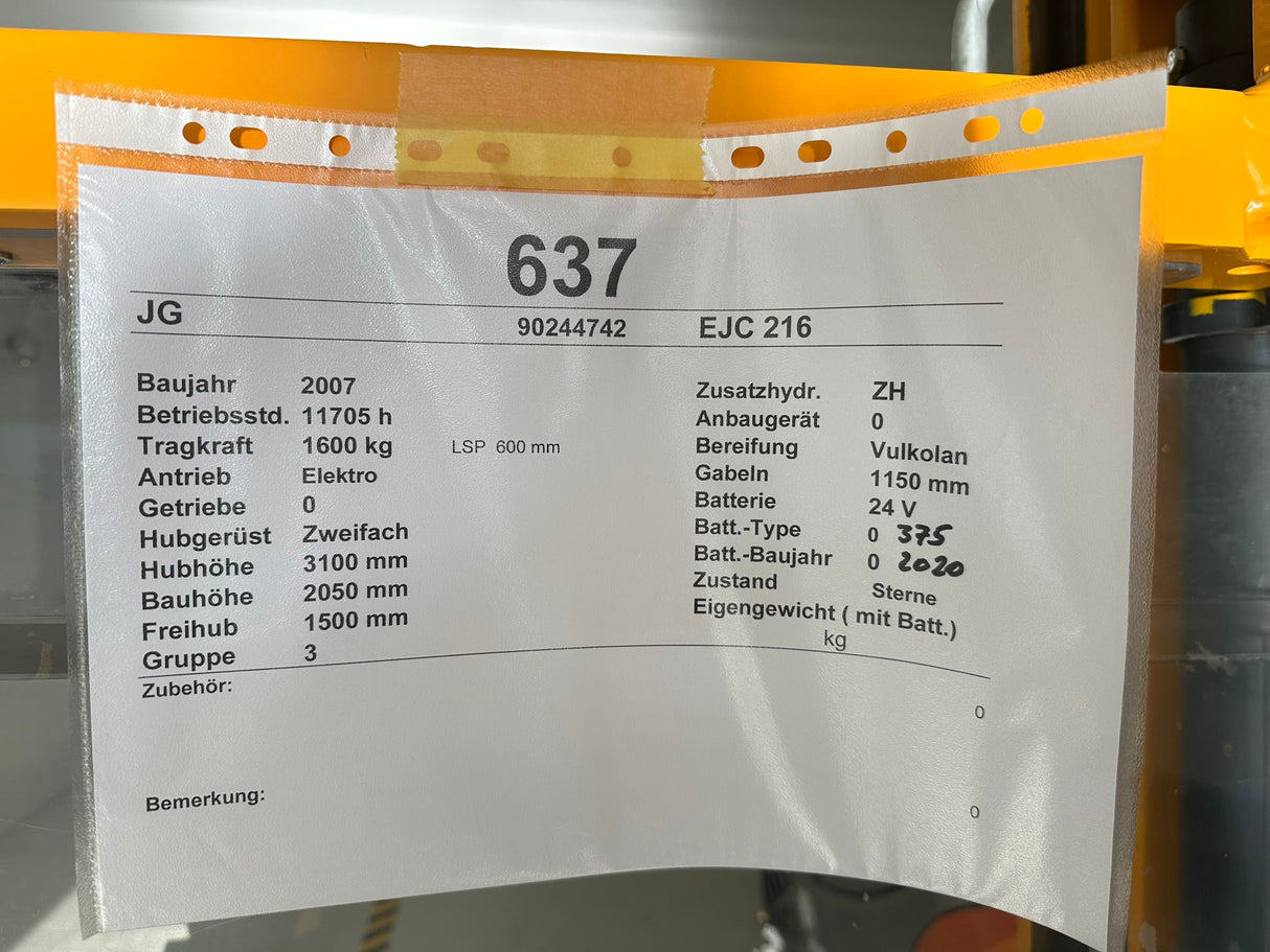 Jungheinrich EJC 216