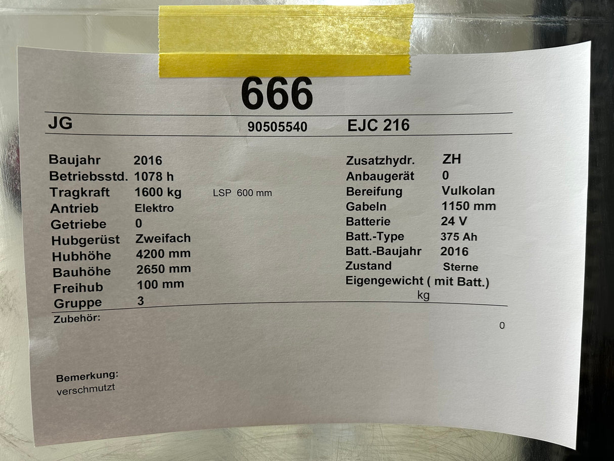 Jungheinrich EJC 216