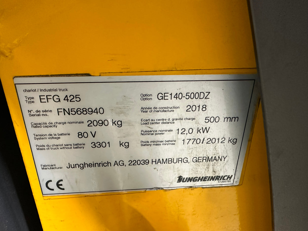 Jungheinrich EFG 425 | ZVG