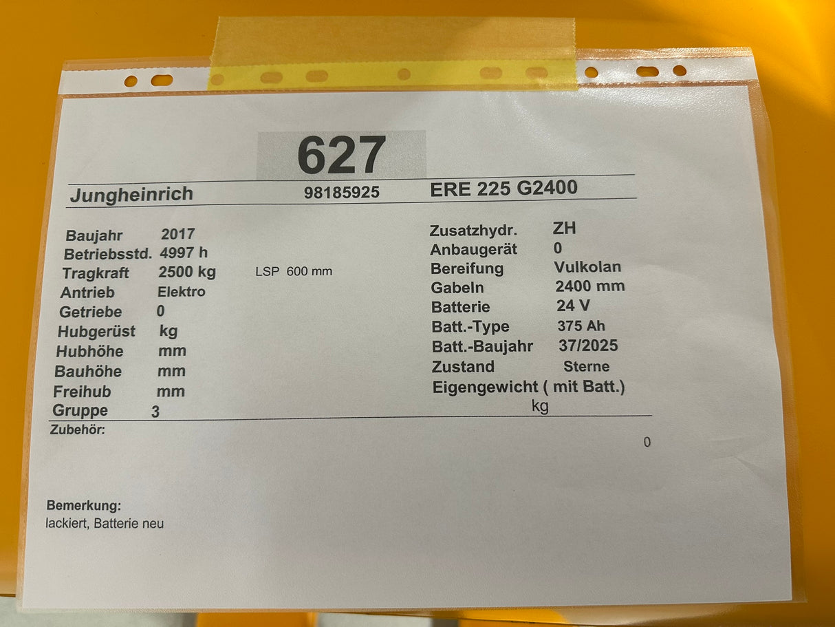Jungheinrich ERE 225 G2400 | BAT25
