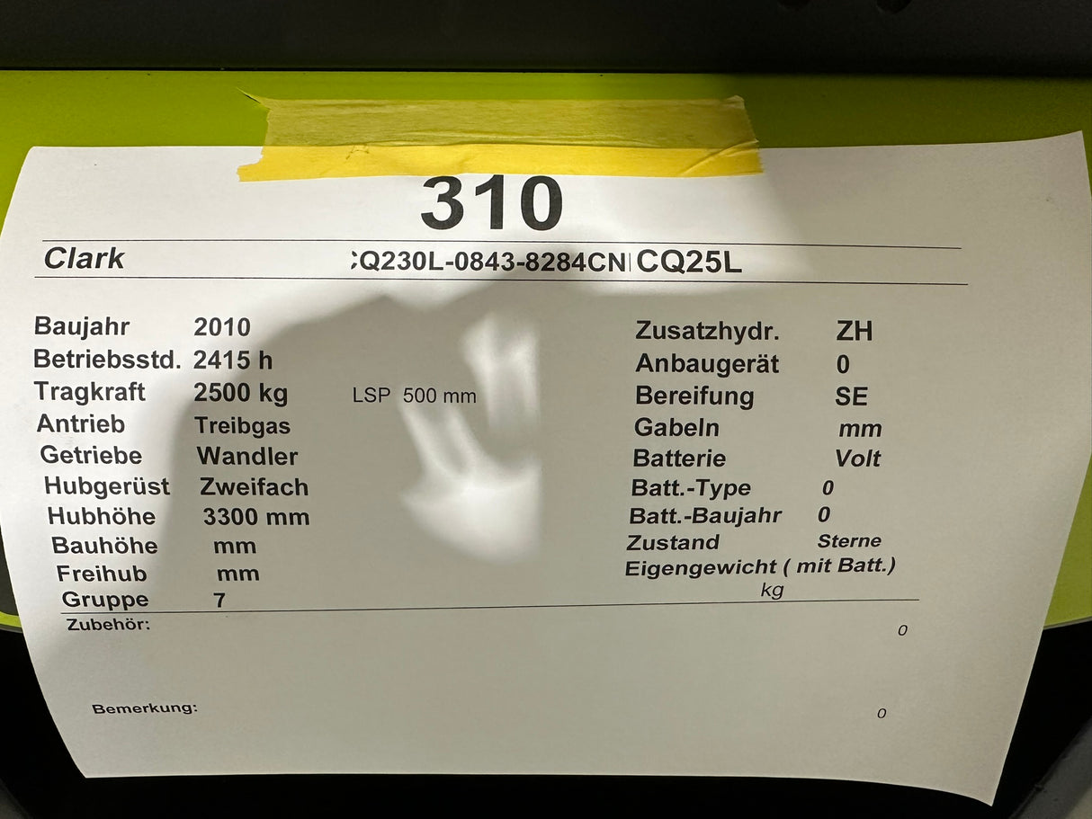 Clark CQ25L | ZVG | 360° DG