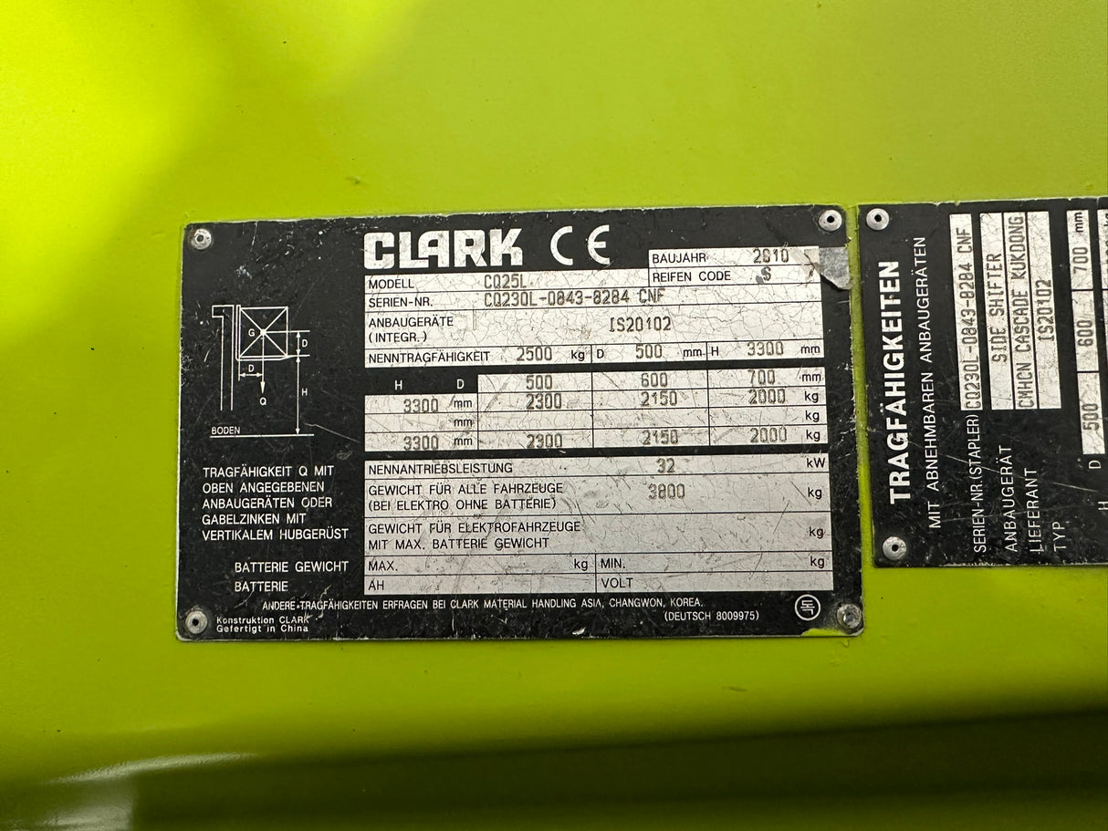 Clark CQ25L | ZVG | 360° DG