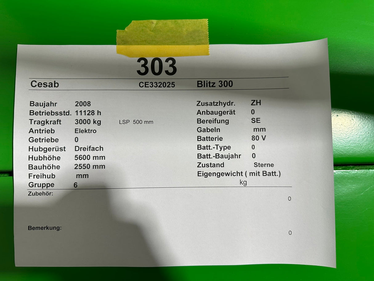 Cesab Blitz 300 | ZVG/VSS