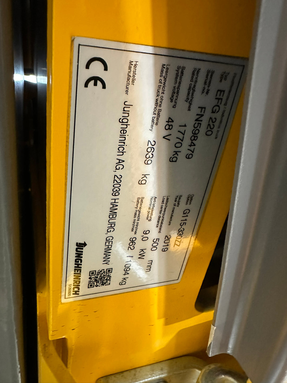 Jungheinrich EFG 220 | ISS, ZVG