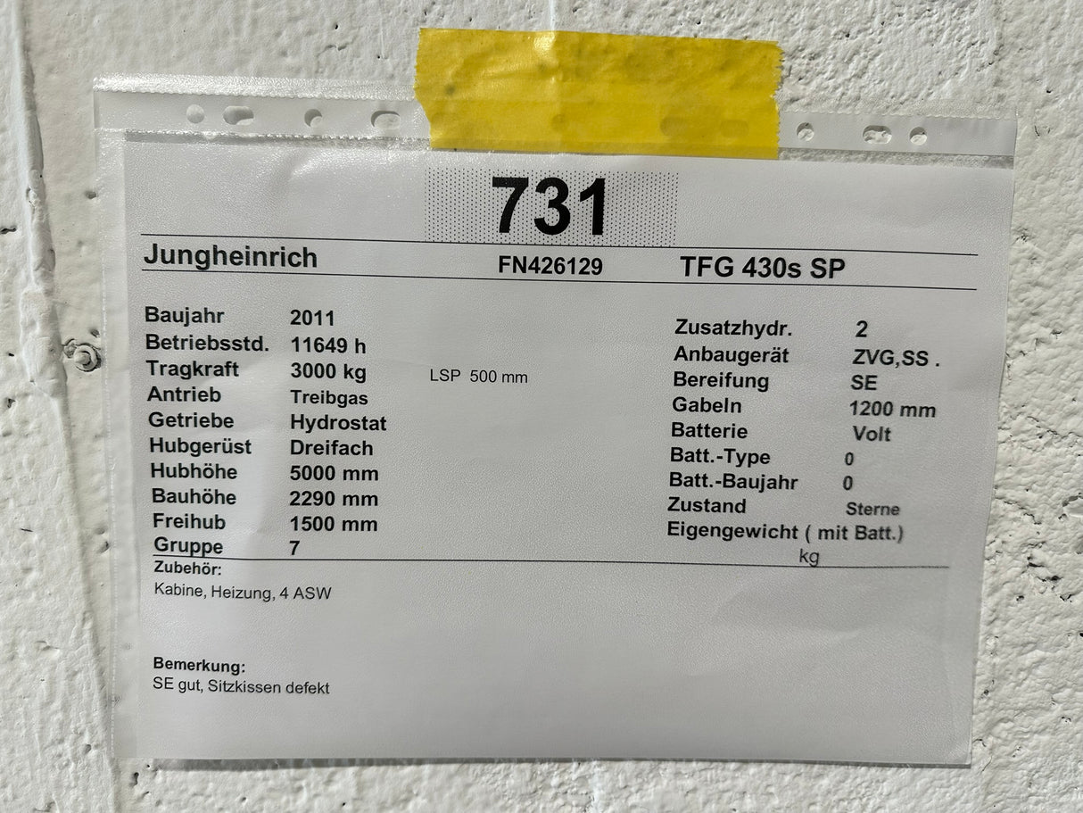 Jungheinrich TFG 430s | ISS/ZVG