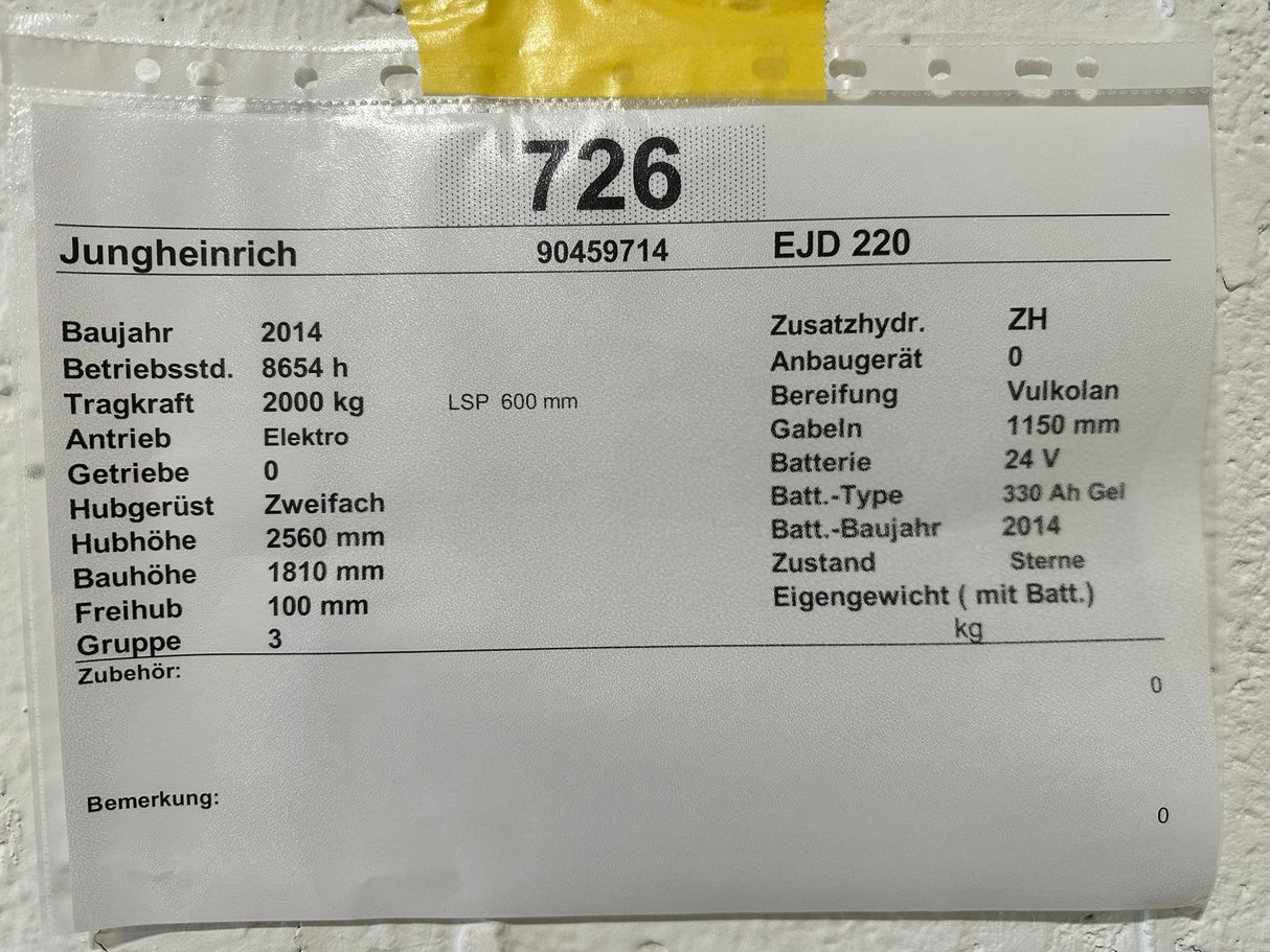 Jungheinrich EJD 220