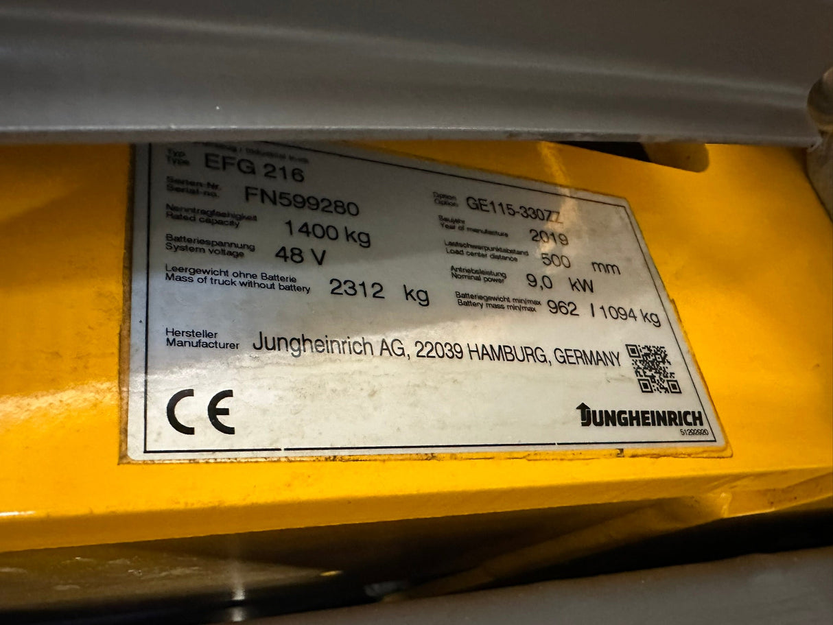 Jungheinrich EFG 216 | ZVG/ISS