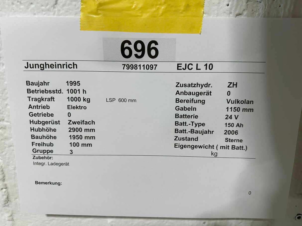 Jungheinrich EJC L 10