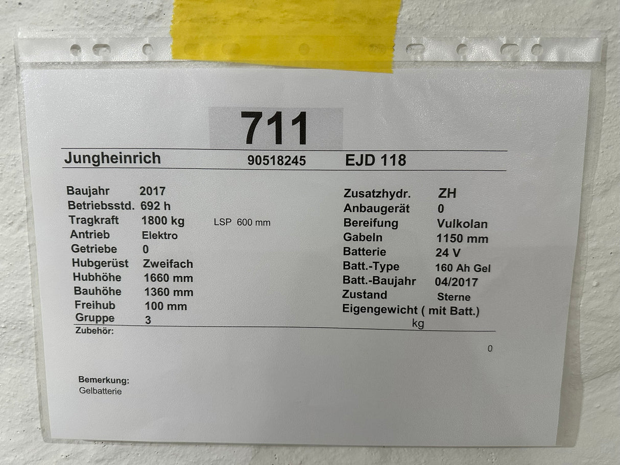 Jungheinrich EJD 118