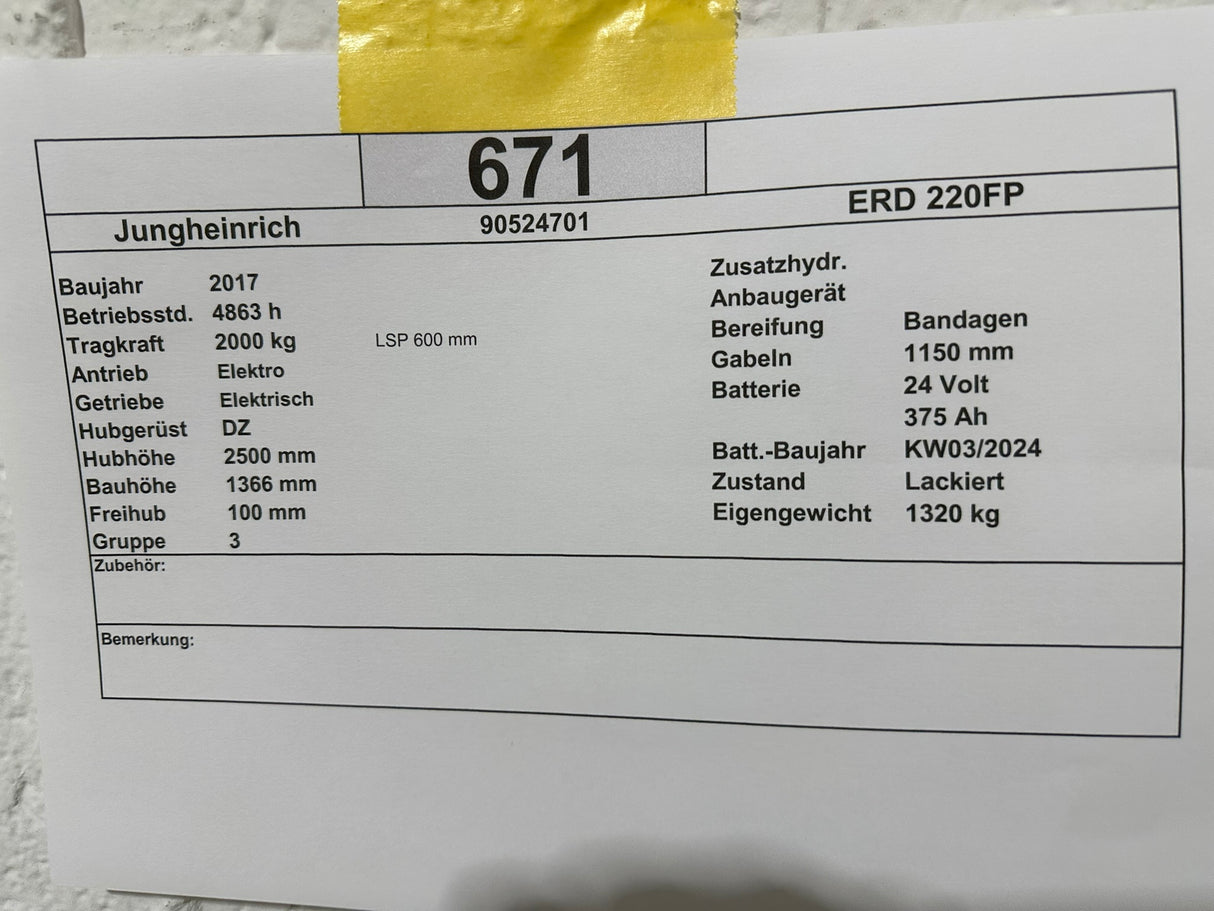 Jungheinrich ERD 220FP