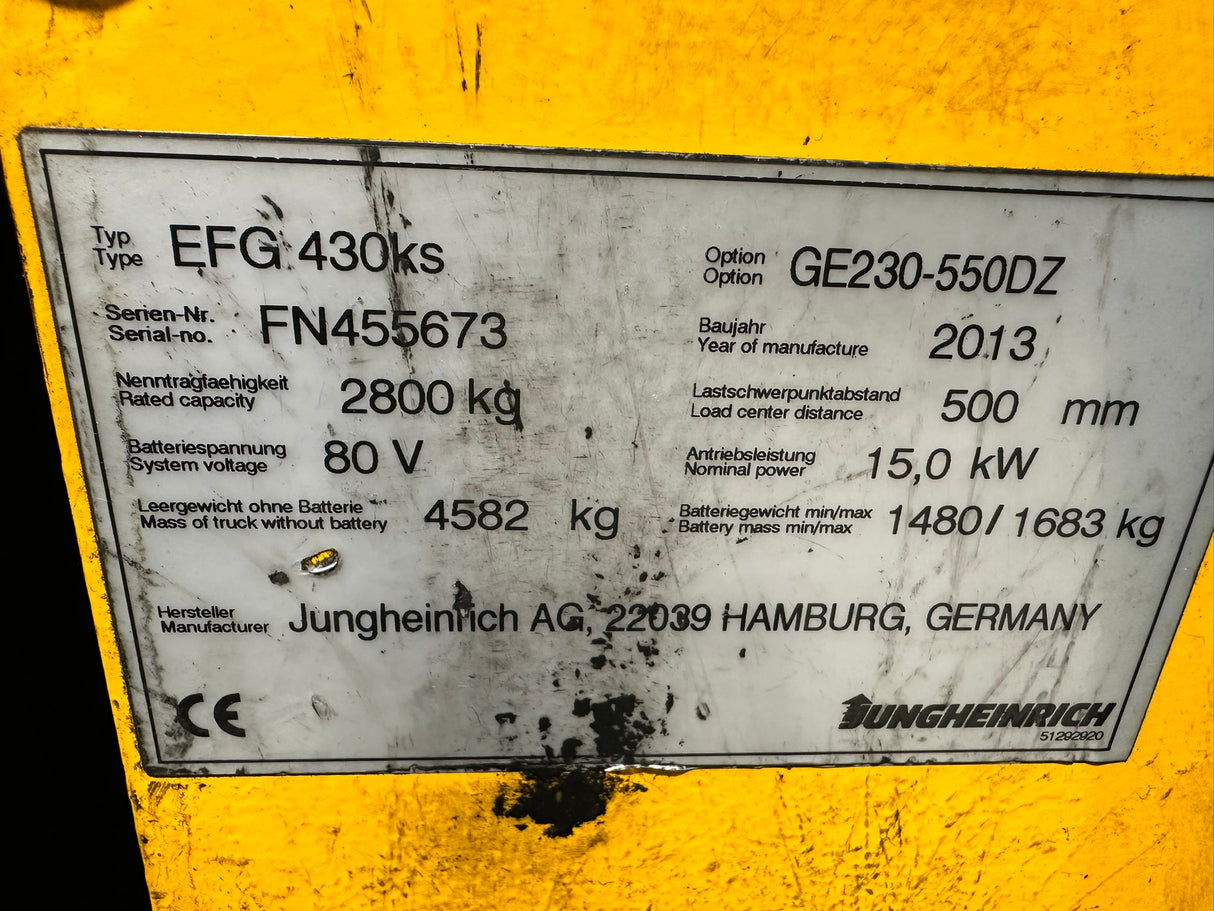 Jungheinrich EFG 430ks | ISS | ZVG