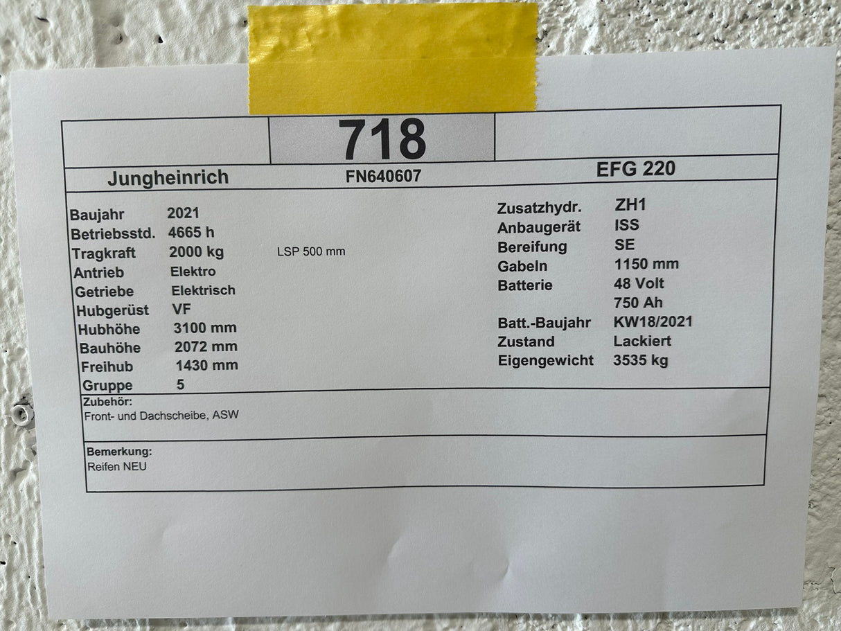 Jungheinrich EFG 220 | ISS