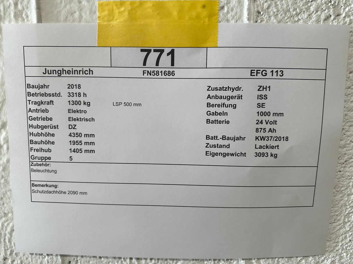 Jungheinrich EFG 113 | ISS