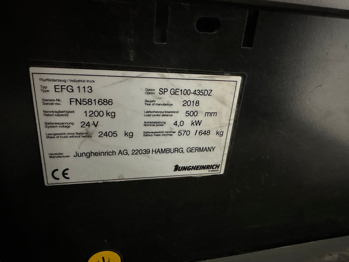 Jungheinrich EFG 113 | ISS