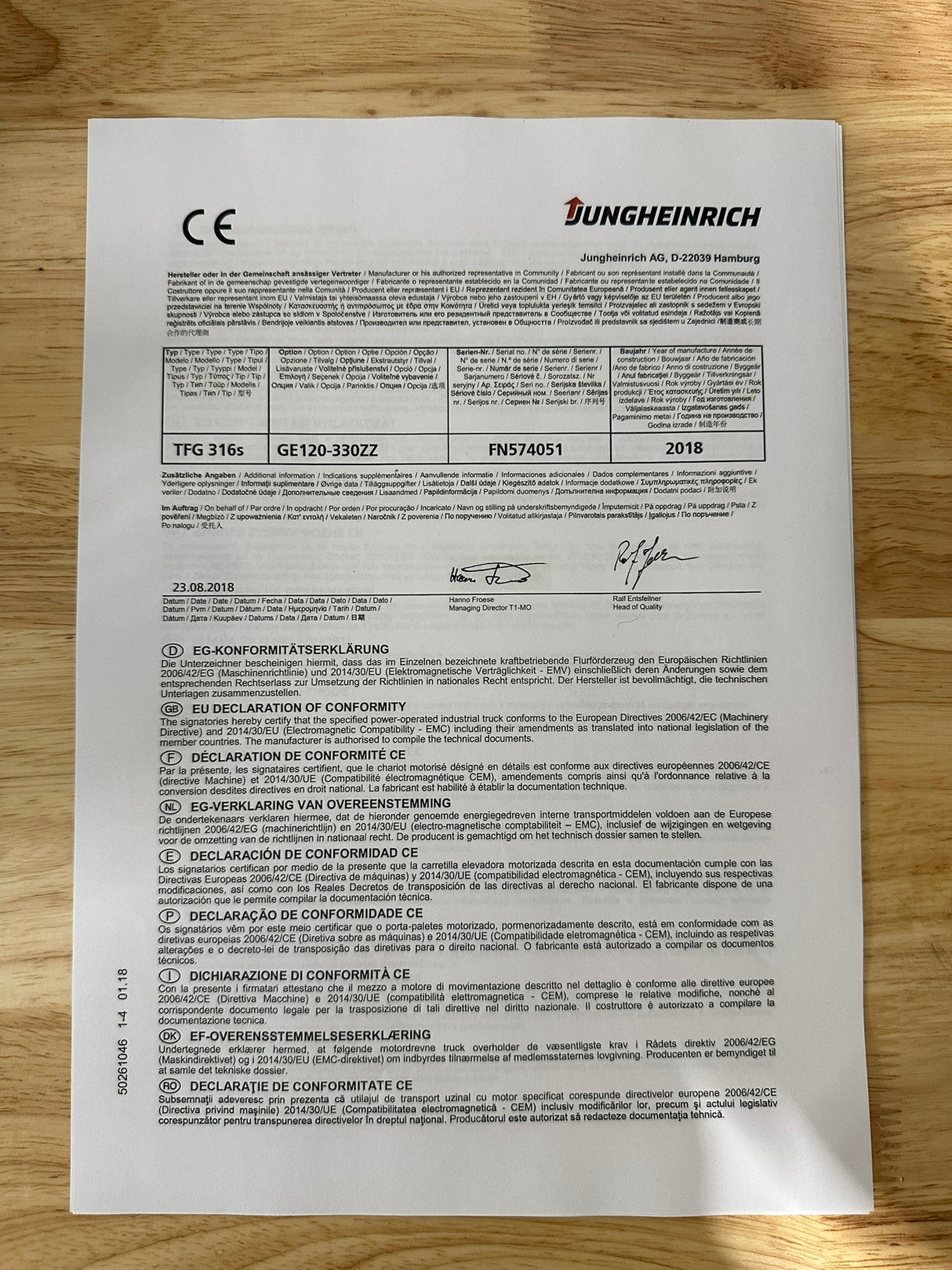Jungheinrich TFG 316s