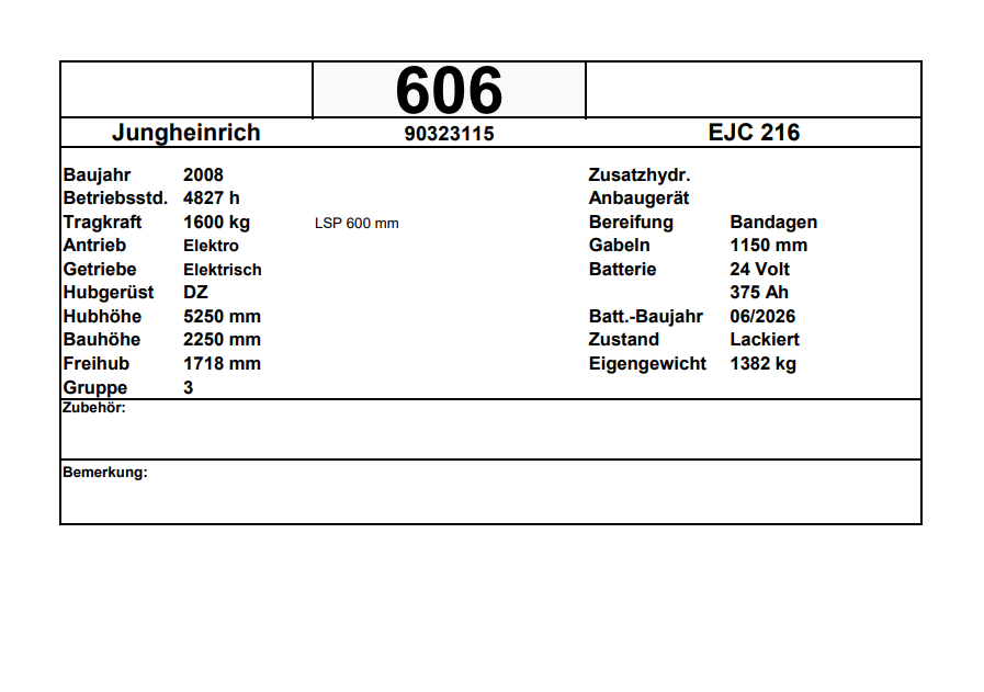 Jungheinrich EJC 216