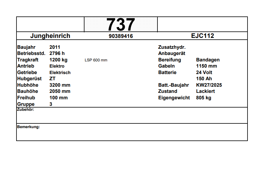 Jungheinrich EJC 112
