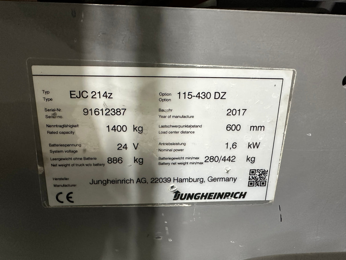Jungheinrich EJC 214z | Initialhub