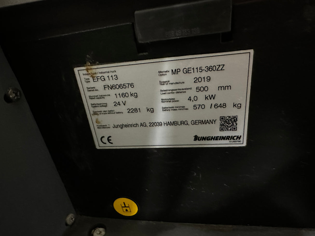 Jungheinrich EFG 113 | ZVG