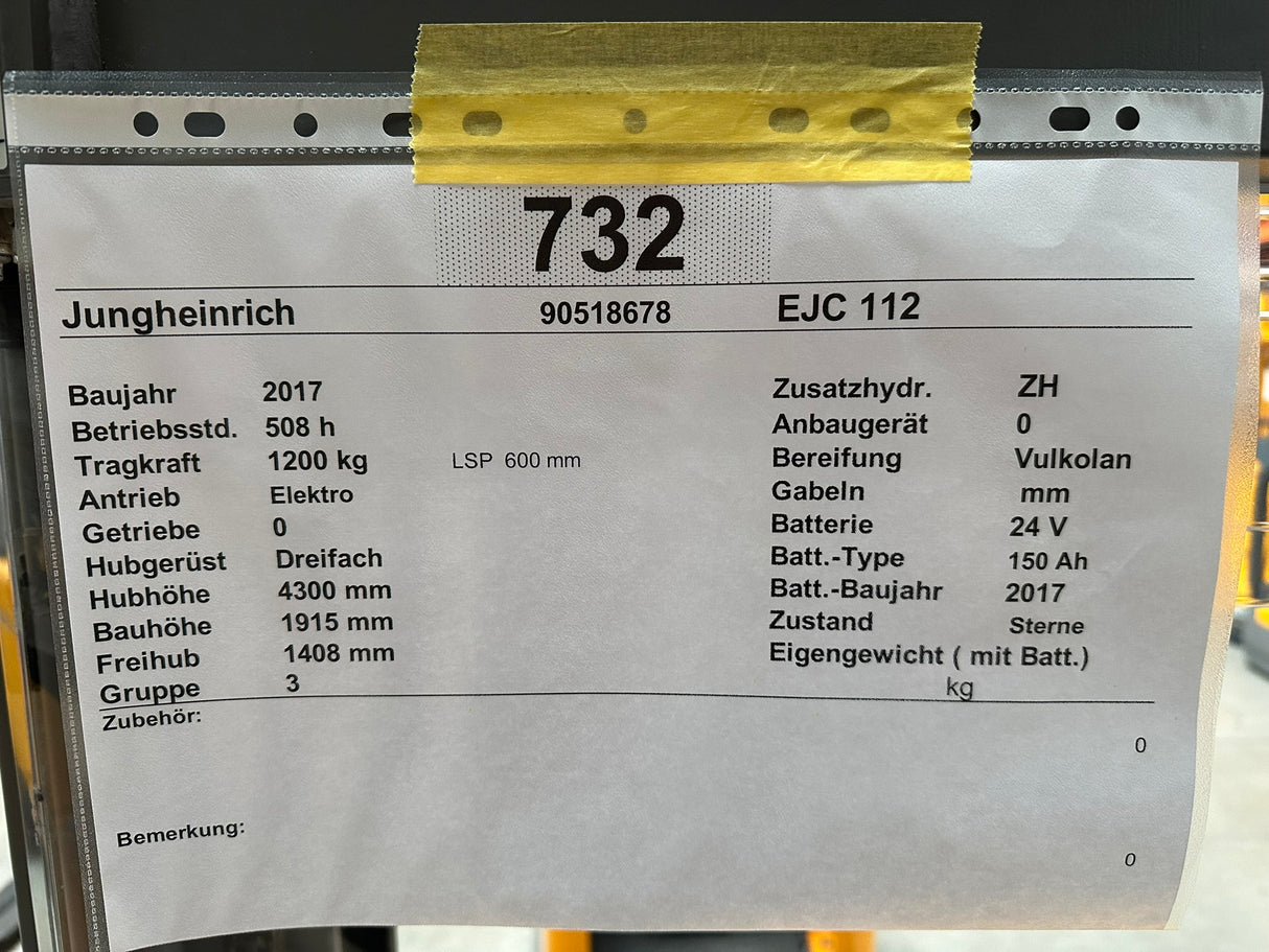 Jungheinrich EJC 112 | BAT25 NEU
