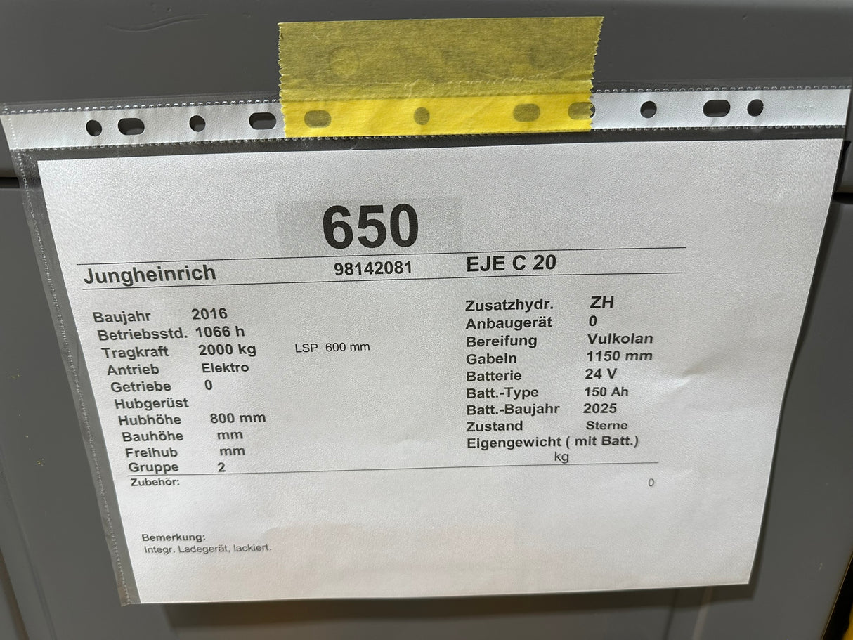 Jungheinrich EJE C 20 | BAT25