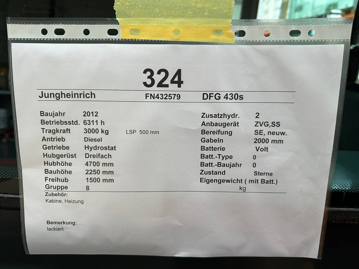 Jungheinrich DFG 430s | ZVG/VSS