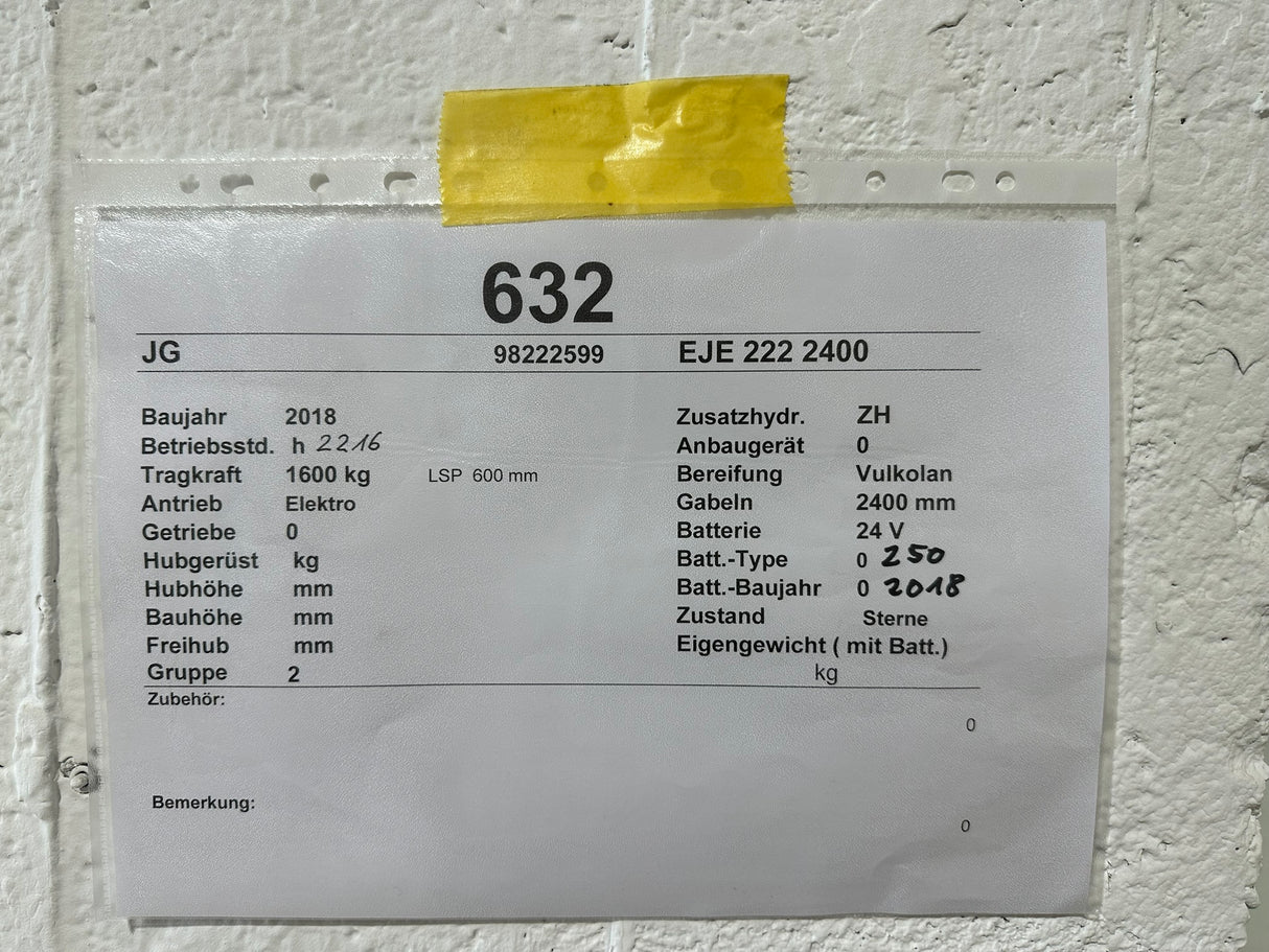 Jungheinrich EJE 222 G2400
