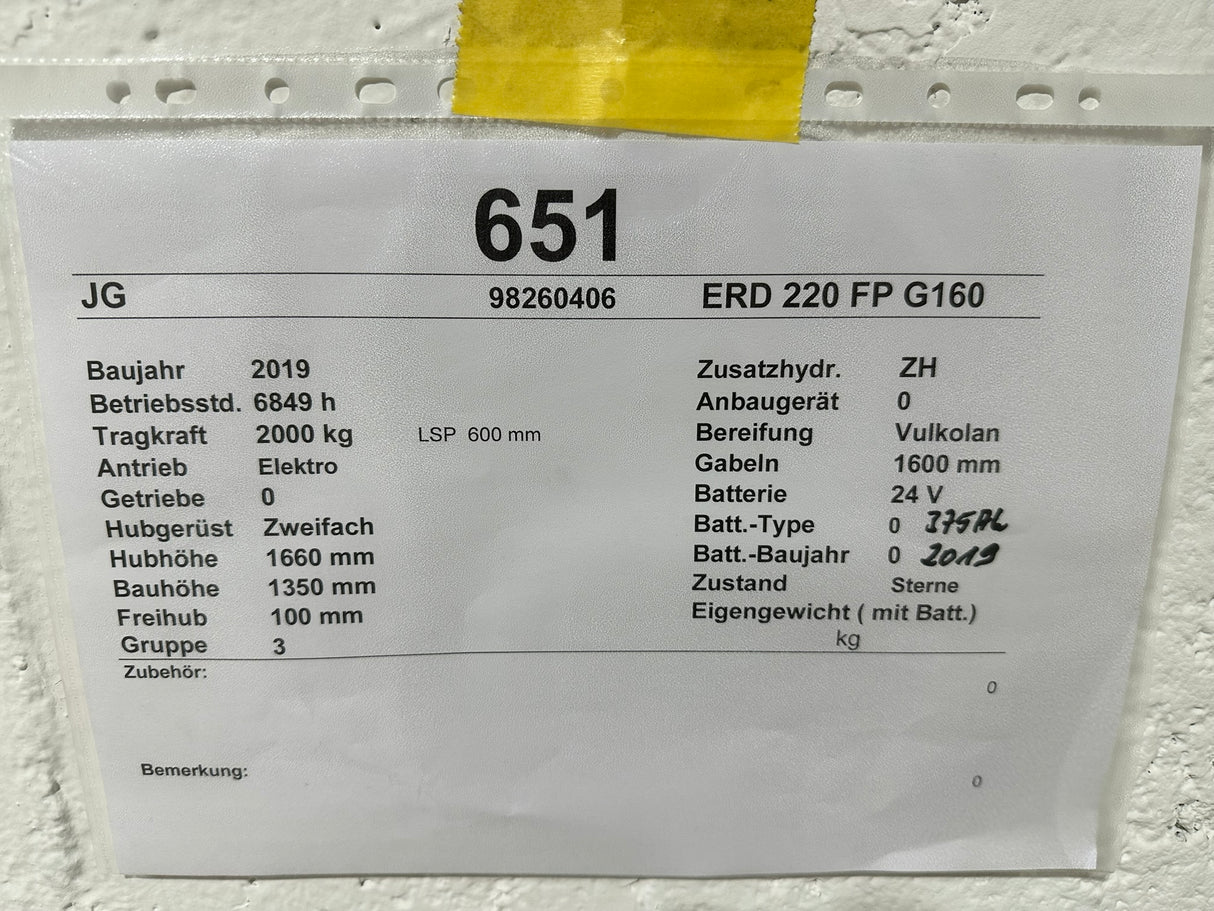 Jungheinrich ERD 220 G1600