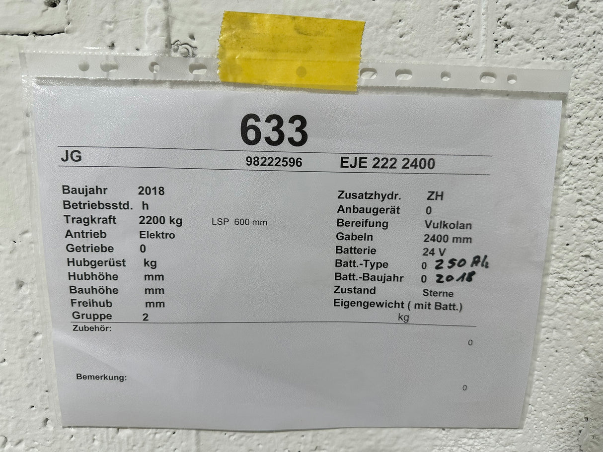 Jungheinrich EJE 222 G2400