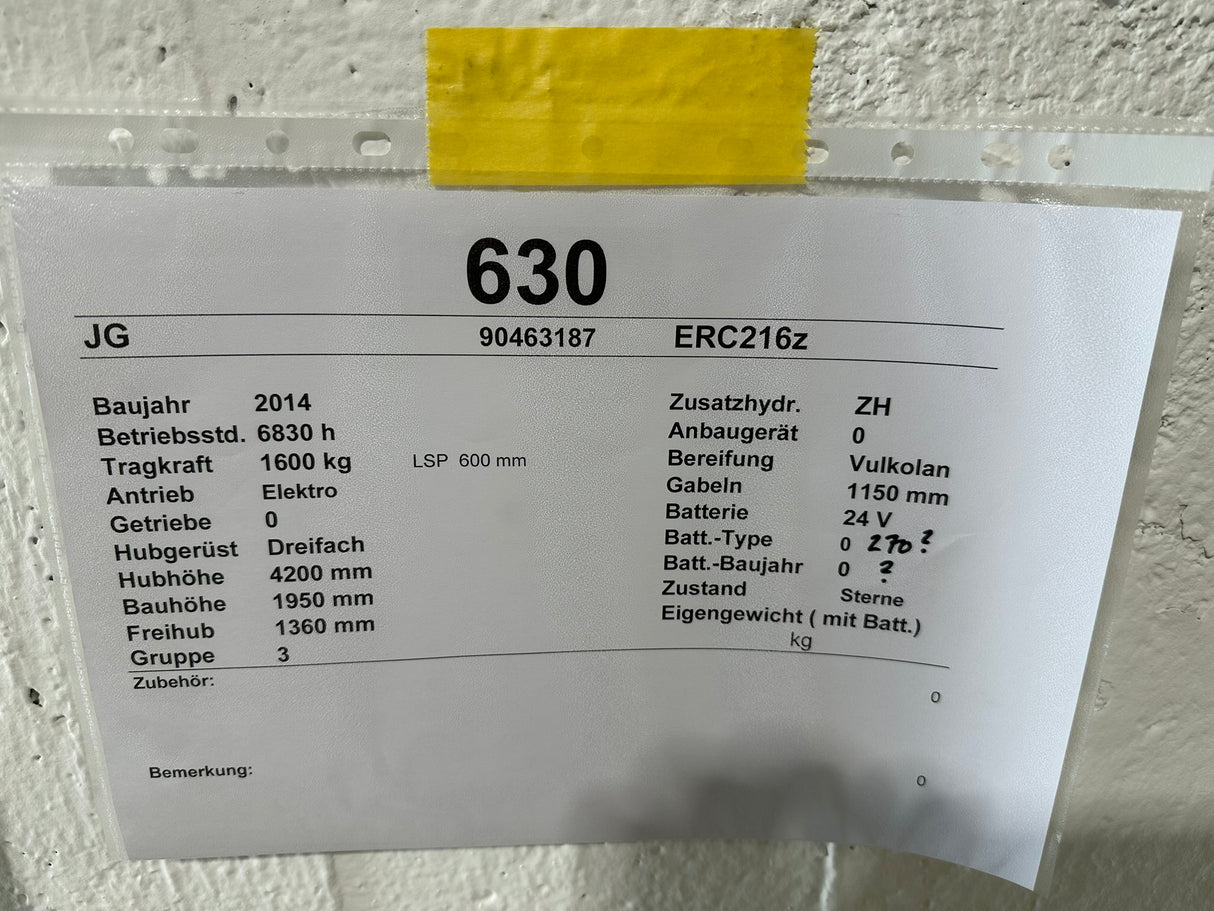 Jungheinrich ERC 216z | Initialhub
