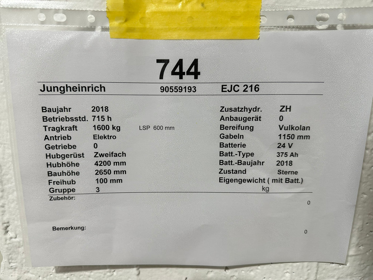 Jungheinrich EJC 216