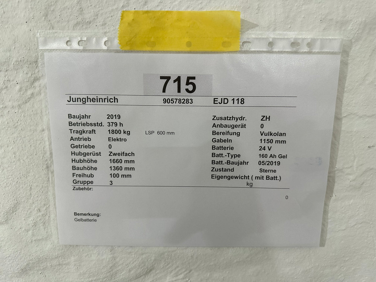 Jungheinrich EJD 118