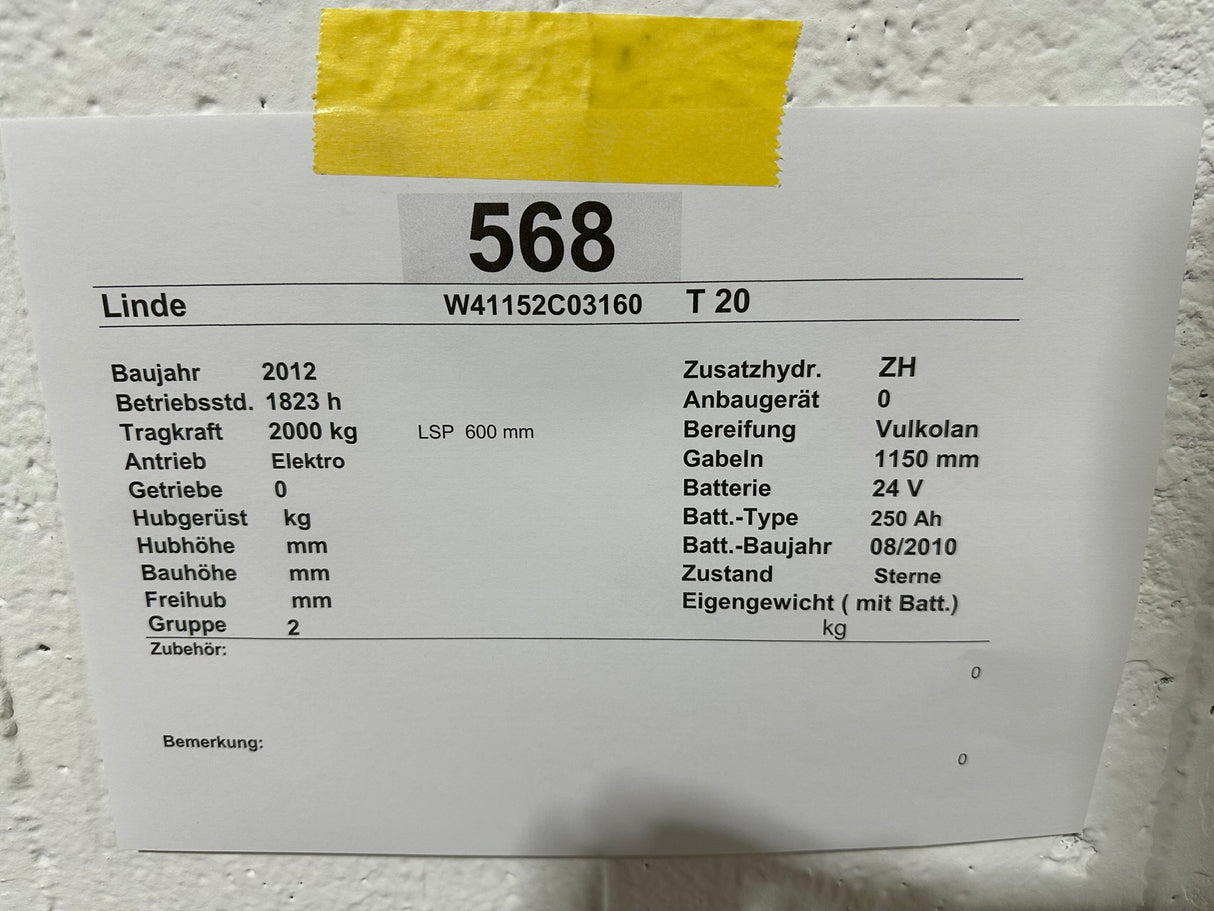 Linde T 20 | BAT NEU
