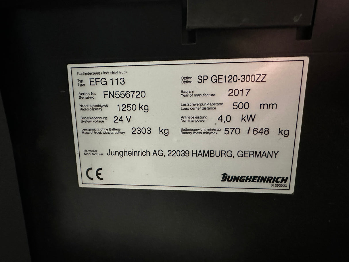 Jungheinrich EFG 113 | ISS