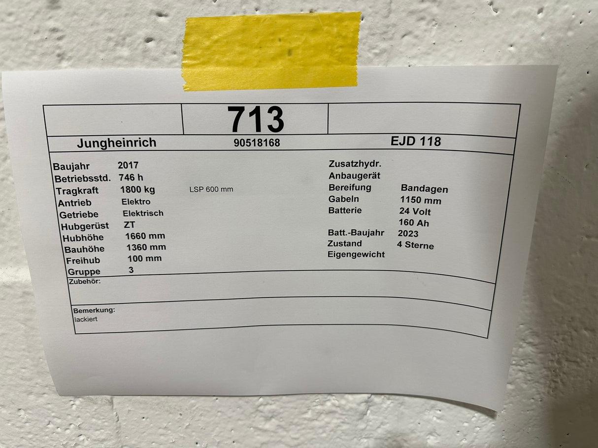 Jungheinrich EJD 118 Doppelstock