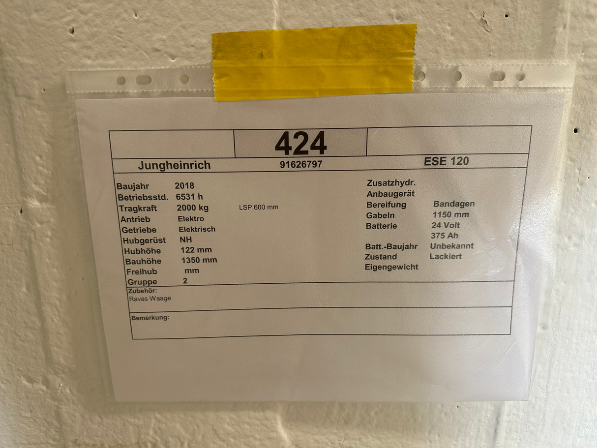 Jungheinrich ESE 120 | Waage