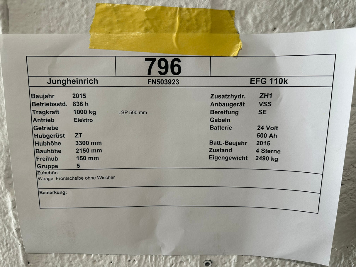 Jungheinrich EFG 110k | VSS