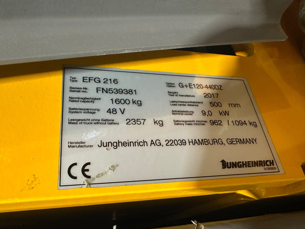 Jungheinrich EFG 216 | VSS