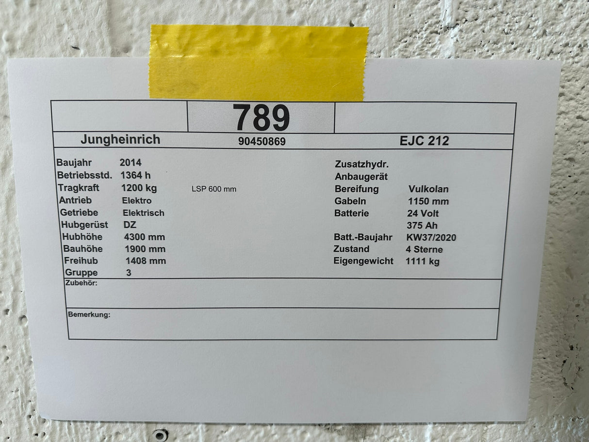Jungheinrich EJC 212