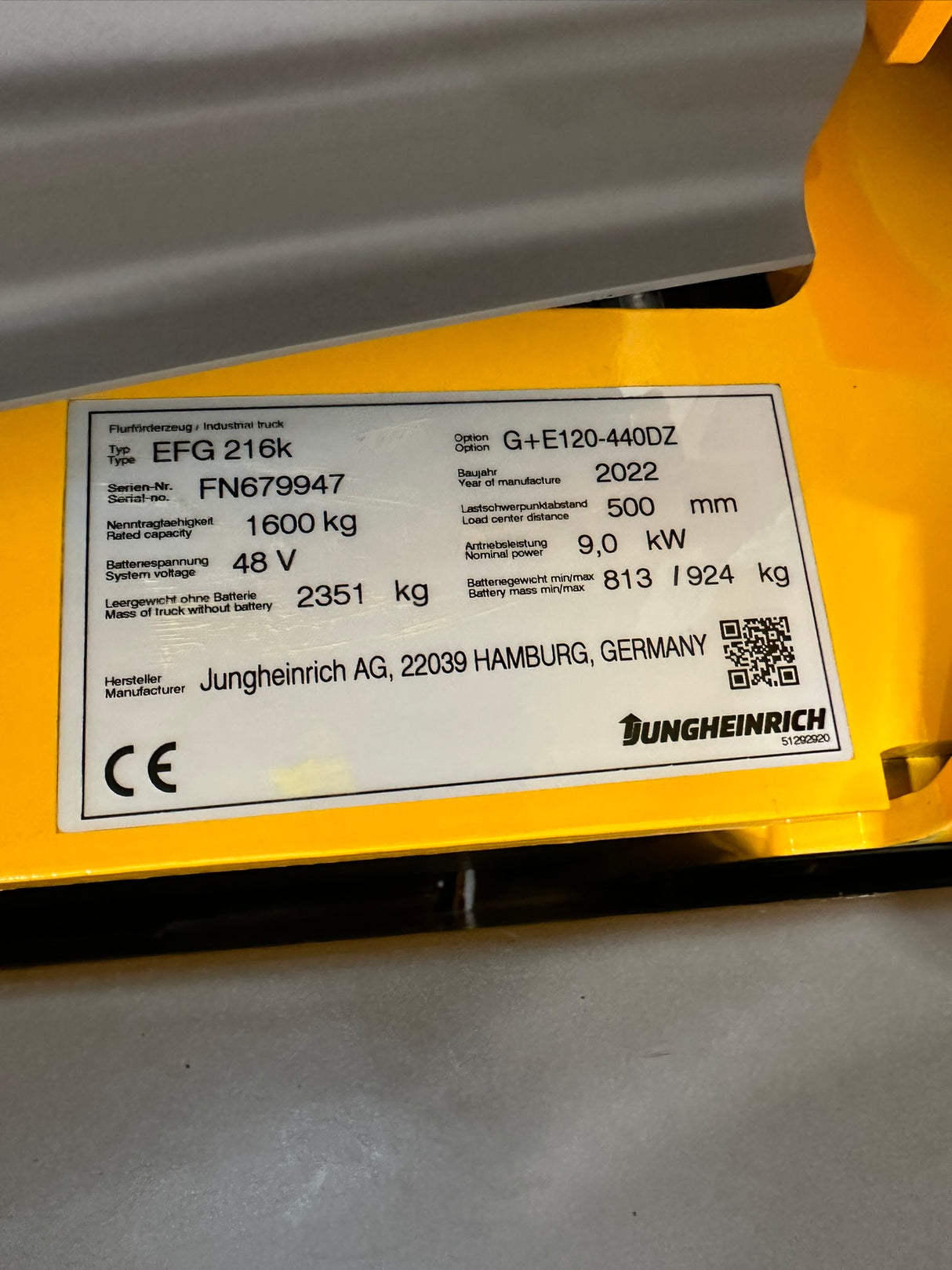 Jungheinrich EFG 216k