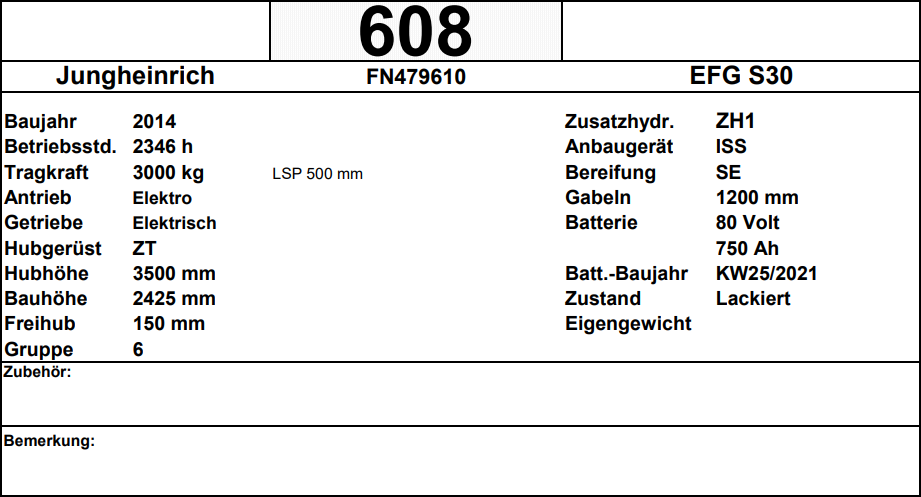 Jungheinrich EFG S30 | ISS