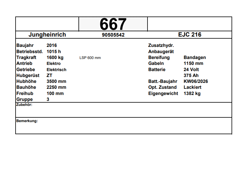 Jungheinrich EJC 216